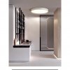 Bílý stropní LED panel 400mm 24W teplá bílá s čidlem
