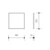 LED PANEL THIN UGR vestavný čtvercový 600x600mm 40W denní bílá