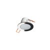 187713 5 pevny led podhled spotlight ip65 round bodovka stribrna 5w denni bila