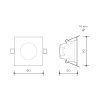 Pevný LED podhled SPOTLIGHT IP65 SQUARE bodovka bílá (Barva světla Denní bílá, Stmívatelnost Nestmívatelný, Výkon 5W)