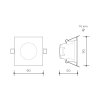 Pevný LED podhled SPOTLIGHT IP65 SQUARE bodovka bílá 5W denní bílá