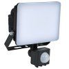 Černý LED reflektor FIST 5000K IP65 s pohybovým čidlem (Barva světla Studená bílá, Stmívatelnost Stmívatelný, Výkon 30W)