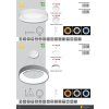 188649 5 led zavesne svitidlo max 40w 2600lm cct 3000 6500k ip20 bila