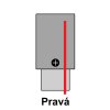 Koncovka Z3F s přívodem pro třífázovou lištu (Barva těla Černá, Typ pravá)