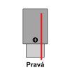 Koncovka Z3F s přívodem pro třífázovou lištu (Barva těla Černá, Typ pravá)