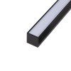 LED profil N12C - nástěnný černý (Délka 1m, Typ Profil bez krytu)