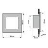 LED vestavné svítidlo PIR-RAN-W bílé (Barva světla Teplá bílá, Stmívatelnost Nestmívatelný, Výkon 0,6W)