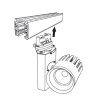 192771 25 cerny 3 fazovy listovy led reflektor 30w denni bila