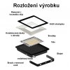 Černý LED reflektor 10W 4000K denní bílá