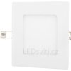 Bílý hranatý vestavný LED panel 120x120mm (Barva světla Teplá bílá, Stmívatelnost Nestmívatelný, Výkon 6W)