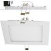 Bílý hranatý vestavný LED panel 120x120mm (Barva světla Teplá bílá, Stmívatelnost Nestmívatelný, Výkon 6W)