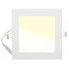 Bílý hranatý vestavný LED panel 166x166mm (Barva světla Teplá bílá, Stmívatelnost Nestmívatelný, Výkon 12W)