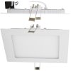 Bílý hranatý vestavný LED panel 166x166mm