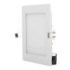 Bílý hranatý vestavný LED panel 166x166mm (Barva světla Teplá bílá, Stmívatelnost Nestmívatelný, Výkon 12W)