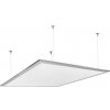 Stříbrný závěsný LED panel 600x600mm 45W studená 5100lm