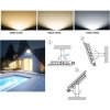 Černý LED reflektor 100W city 5000K denní bílá