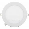 Stmívatelný bílý kruhový vestavný LED panel 166mm 12W teplá bílá