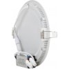 Stmívatelný bílý kruhový vestavný LED panel 166mm 12W teplá bílá