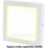 Stmívatelný bílý přisazený LED panel 175x175mm 12W teplá bílá