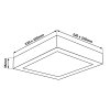 PS18 LED panel přisazený čtverec 220x220mm