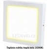 Stmívatelný bílý přisazený LED panel 300x300mm 24W teplá bílá