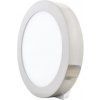 Stmívatelný chromový kruhový přisazený LED panel 175mm 12W teplá bílá