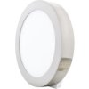 Stmívatelný chromový kruhový přisazený LED panel 225mm 18W denní bílá
