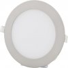 Stmívatelný chromový kruhový vestavný LED panel 175mm 12W denní bílá