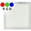 Stmívatelný stříbrný LED panel s rámečkem RGB 300x300 mm 13W