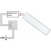 Stmívatelný stříbrný LED panel s rámečkem 300x1200mm 48W studená bílá