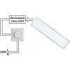 Stmívatelný stříbrný LED panel s rámečkem 300x1200mm 48W studená bílá