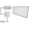 2081 20 stmivatelny stribrny led panel s rameckem 300x600mm 24w denni bila