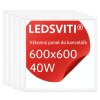 5KS Bílý LED panel 600x600mm