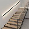 Černé LED moderní nástěnné svítidlo strip 240cm/9cm IP65 s čidlem (Barva světla Denní bílá, Stmívatelnost Nestmívatelný, Výkon 70W)