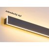 Černé LED moderní nástěnné svítidlo strip 240cm/9cm IP65 s čidlem