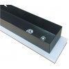Černé LED moderní nástěnné svítidlo strip 240cm/9cm IP65 s čidlem (Barva světla Denní bílá, Stmívatelnost Nestmívatelný, Výkon 70W)