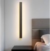 Černé LED moderní nástěnné svítidlo strip 240cm/9cm IP65 s čidlem