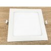 Bílý vestavný LED panel 166x166mm 12W denní bílá 24V