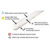 LED zářivkové těleso LIBRA (Délka 127,5cm, Výkon 39W)