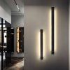 Černé LED moderní nástěnné svítidlo strip Z 60cm/8cm (Barva světla Denní bílá, Stmívatelnost Nestmívatelný, Výkon 19W)