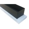 Černé LED moderní nástěnné svítidlo strip Z 60cm/8cm (Barva světla Denní bílá, Stmívatelnost Nestmívatelný, Výkon 19W)