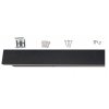 Černé LED moderní nástěnné svítidlo strip Z 60cm/8cm