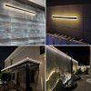 Černé LED moderní nástěnné svítidlo strip P 60cm/8cm (Barva světla Denní bílá, Stmívatelnost Nestmívatelný, Výkon 19W)