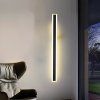 Černé LED moderní nástěnné svítidlo strip P 60cm/8cm (Barva světla Denní bílá, Stmívatelnost Nestmívatelný, Výkon 19W)