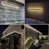 Černé LED moderní nástěnné svítidlo strip P 100cm/8cm (Barva světla Teplá bílá, Stmívatelnost Nestmívatelný, Výkon 30W)
