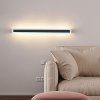 Černé LED moderní nástěnné svítidlo strip P 100cm/8cm (Barva světla Teplá bílá, Stmívatelnost Nestmívatelný, Výkon 30W)