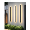 Černé LED moderní nástěnné svítidlo strip P 100cm/8cm (Barva světla Teplá bílá, Stmívatelnost Nestmívatelný, Výkon 30W)