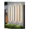 Černé LED moderní nástěnné svítidlo strip P 100cm/8cm