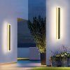 Černé LED moderní nástěnné svítidlo strip P 100cm/8cm (Barva světla Teplá bílá, Stmívatelnost Nestmívatelný, Výkon 30W)