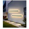 Černé LED moderní nástěnné svítidlo strip P 100cm/8cm (Barva světla Teplá bílá, Stmívatelnost Nestmívatelný, Výkon 30W)